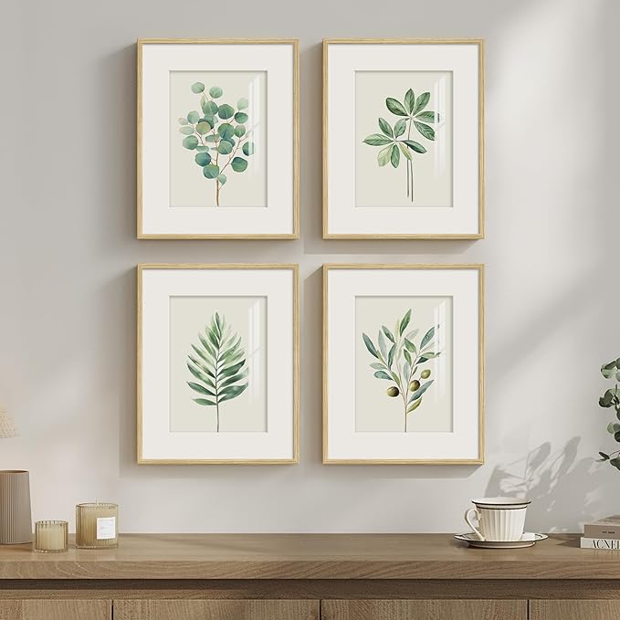 Framed Sage Green Botanical Wall