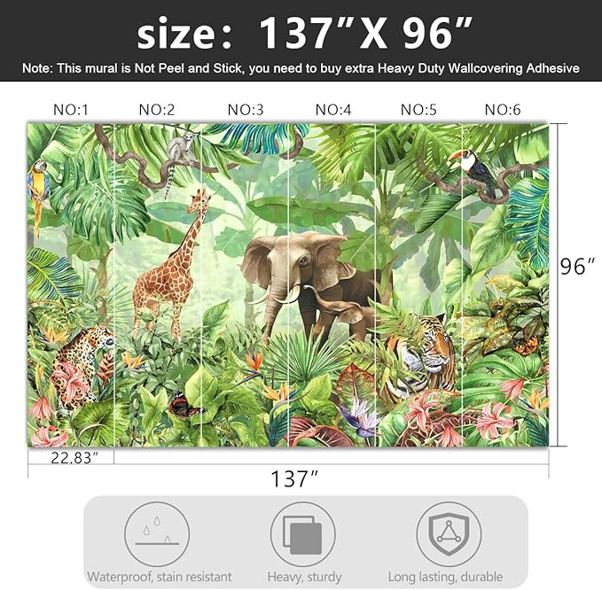 -Green Rainforest Plants Animals Tiger Cloth Wallpaper Jungle Plants Banana