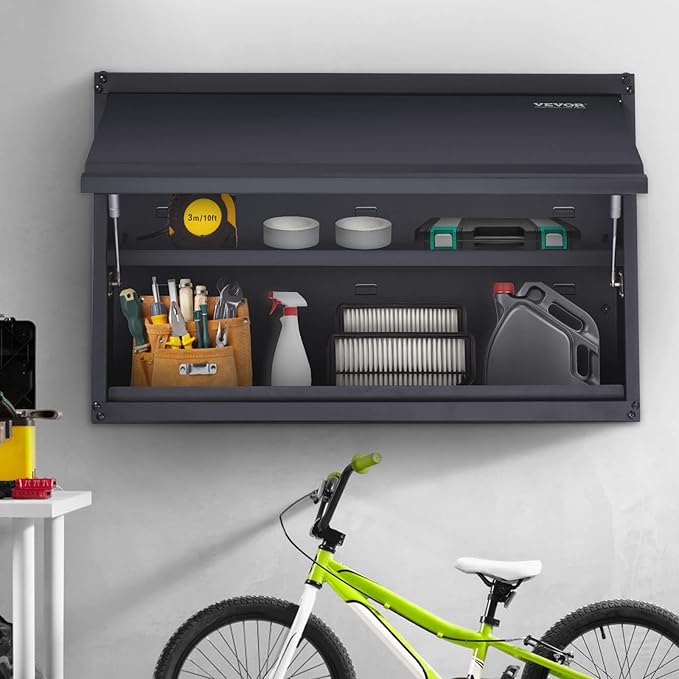 VEVOR Metal Storage Cabinet, 120lbs Load Capacity per Shelf, Press to Close &