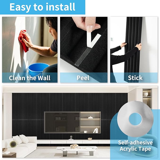 Art3d 10-Pack Peel and Stick Acoustic Panels