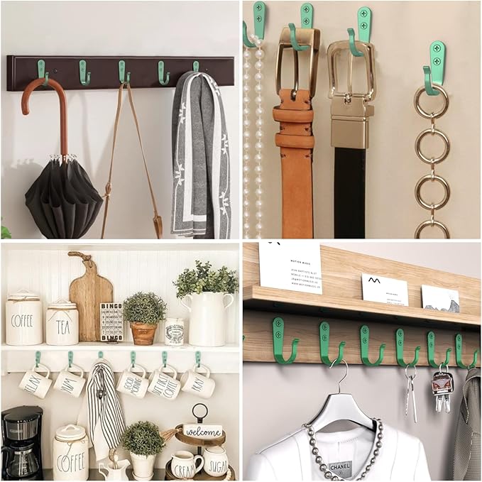BREYDROK 20PCS Heavy Duty Metal Wall Hooks, Coat Hooks