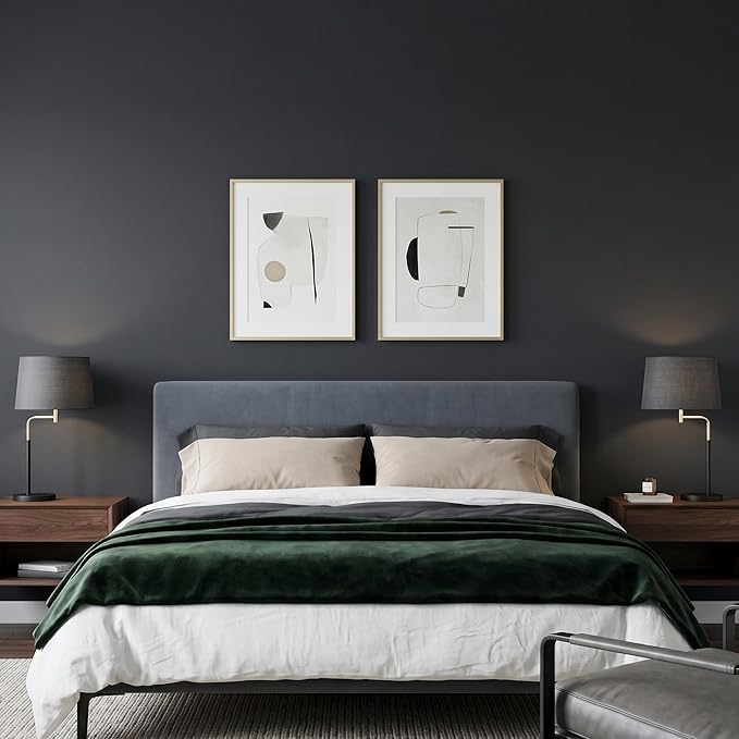 FUKU MON 24"x394" Dark Grey Wallpaper Matte Solid Gray Contact Paper