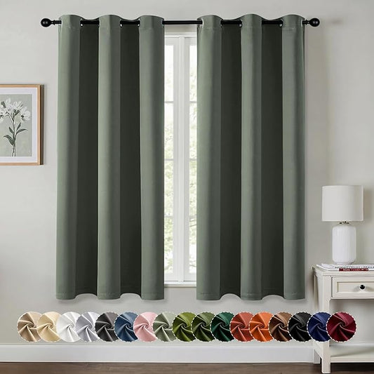 MIULEE Blackout Curtains for Bedroom Living Room 2 Panels, Thermal Insulated