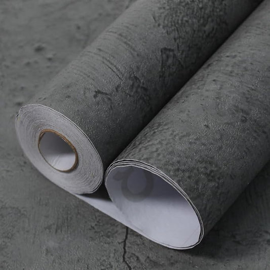 Dark Gray Concrete Wallpaper 15.9in X 720in, Wall Paper Pull and Stick