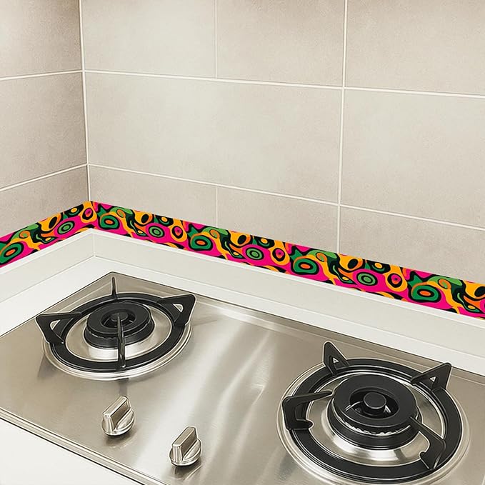 HOMETITUTE Wallpaper Border Peel and Stick Wall Border Colorful Pop Art