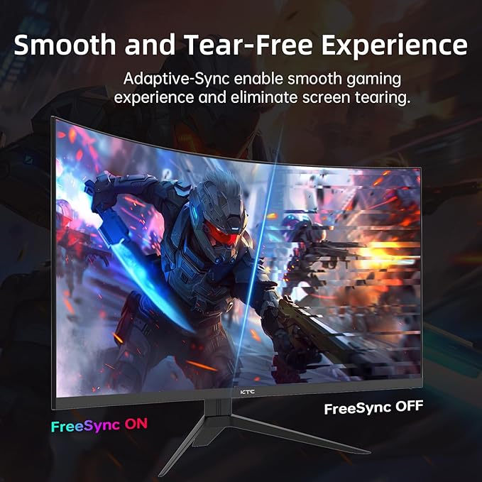 KTC 32 Inch 240Hz Curved Gaming Monitor, FHD 1080P 1500R HDR Gaming PC Monitor, FreeSync, Ultra-Fast 1ms Monitor for Gamer, 3500:1 Contrast, HDMI 2.0 x 2, DisplayPort 1.4 & USB 2.0, H32S17F