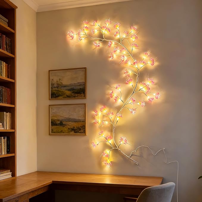 Cherry Blossom Tree Branch Lights: Cherry Blossom Willow Vine Garland