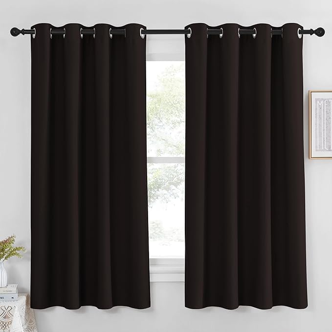 NICETOWN Blackout Curtain Panel 63 inch Long