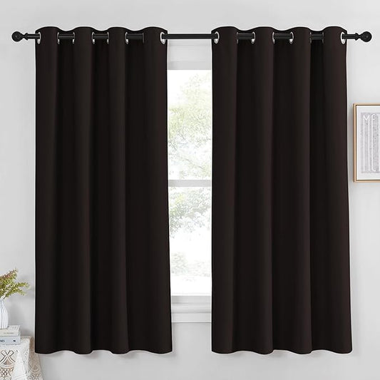 NICETOWN Blackout Curtain Panel 63 inch Long