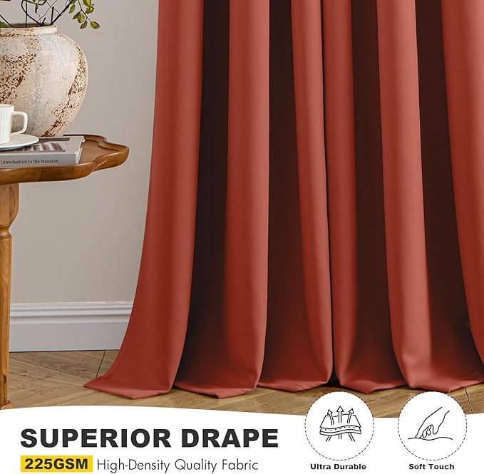 MIULEE Blackout Curtains for Bedroom Living Room 2 Panels, Thermal Insulated