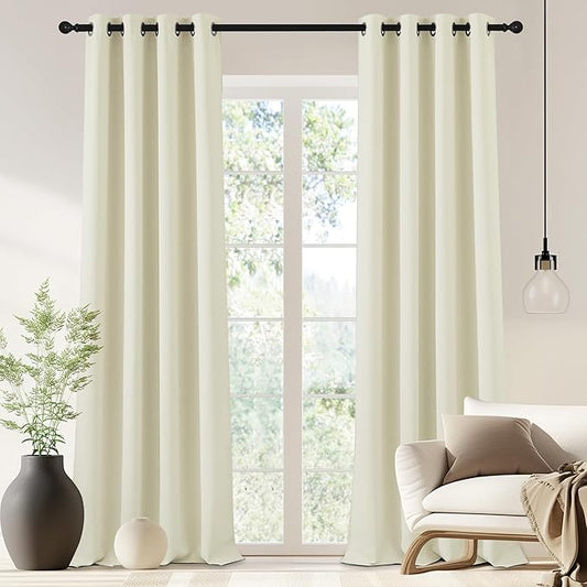 NICETOWN Blackout Drapery Curtain Panel 90 inches Long