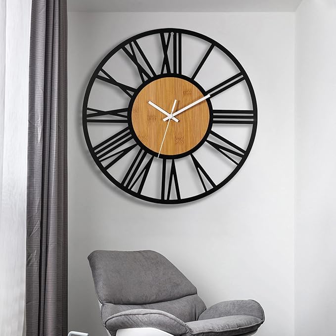 1st owned Wall Clocks for Living Room Decor, Round Silent Non Ticking, Modern