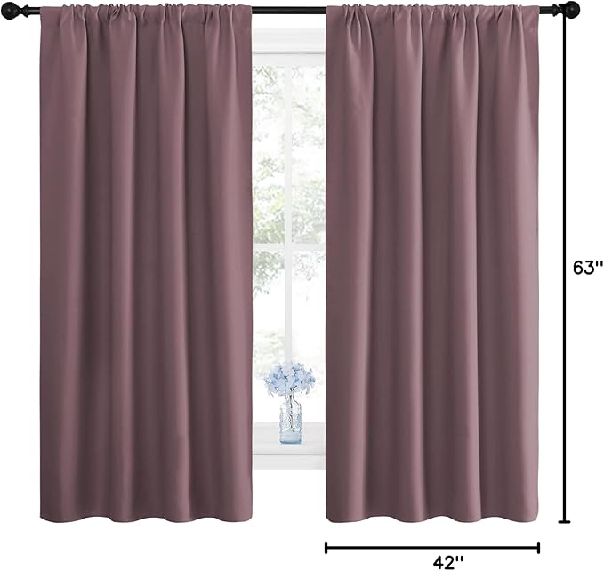 NICETOWN Blackout Curtains for Living Room, Darkening Window Curtain Panels