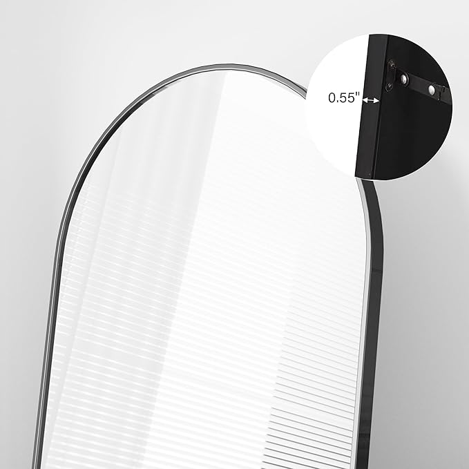 Floor Mirror, Arched Mirrors Full Length, Freestanding Mirrors, Arch Floor