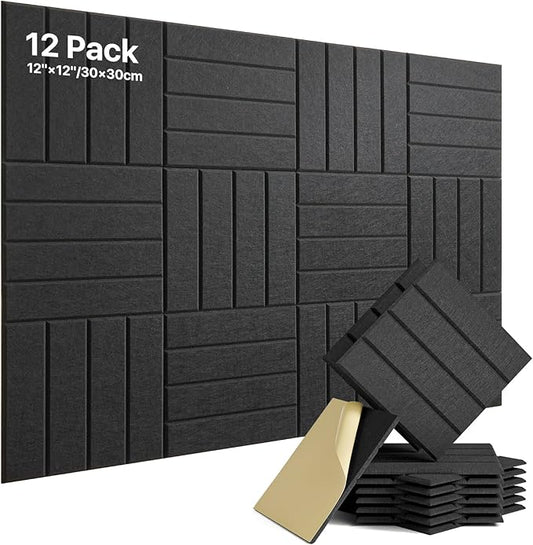 12 Pack Sound Proof Foam Panels
