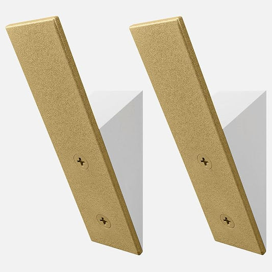 Homeforia Gold Wall Coat Hooks, High End White Wood & Gold Metal Wall Mounted