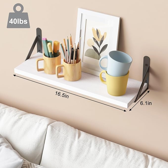 YGEOMER 16.5 Inch Floating Shelves