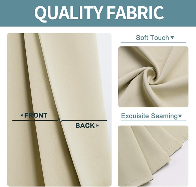ChrisDowa Blackout Curtains 70 inches Wide