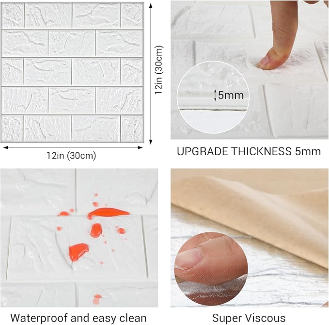 30 Pcs 3D Wall Panels Peel and Stick, Home Decoration
