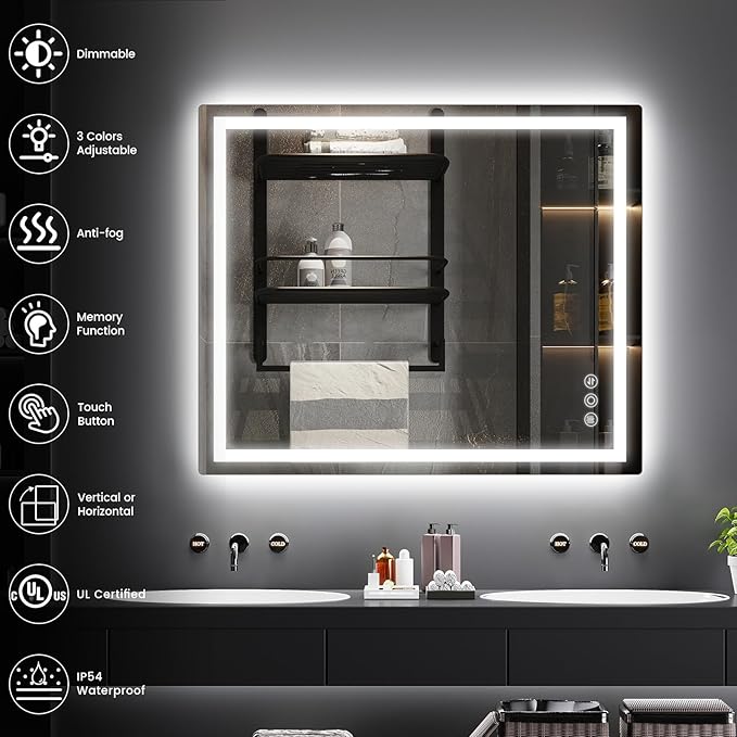 Memobarco 30"x 36" Bathroom Mirror