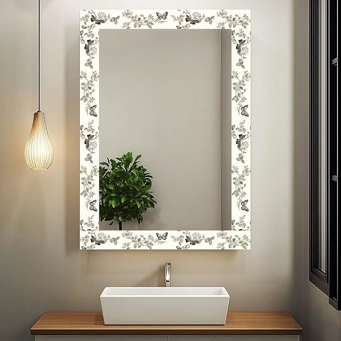 IVN Wallpaper Border Peel and Stick PVC Vintage Butterfly and Floral Design