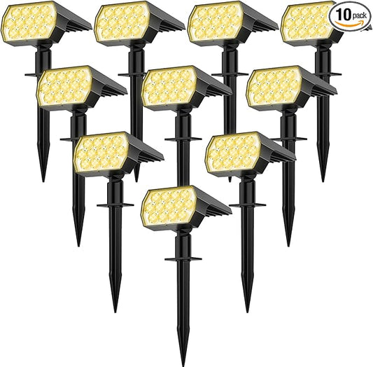 WELALO Solar Spot Lights Outdoor, 2-in-1 Solar Landscape Spotlights, Solar