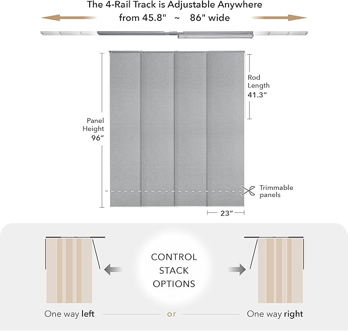GoDear Design Adjustable Vertical Blinds