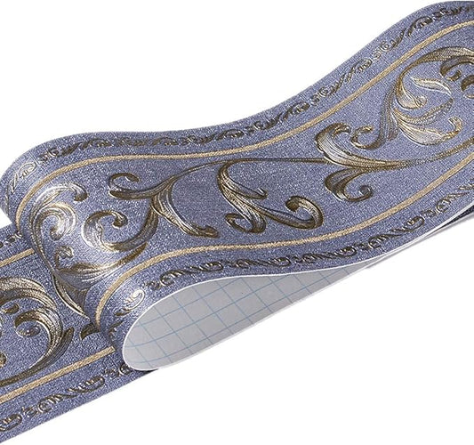 UPREDO 3D Decorative Floral Molding Waterproof Wallpaper Border Peel and Stick
