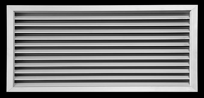 HVAC Premium 18''w X 10''h Aluminum Privacy Door HVAC Air Grille -''V'' Shaped Louvers Ensure 100% View Block - Supply or Return [Outer Dimensions: 19''w X 11''h]
