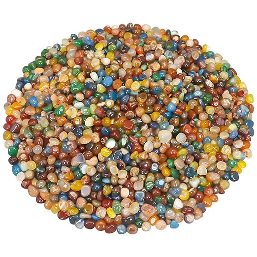Aquarium Rocks,Landscaping Pebbles, River Rocks Decorative Ornamental Pebbles, DIY Smoothed Rocks for Potted Plant Resin Art Vase Fillers Aquarium Gravel Rocks (Colorful, 5 Pounds)