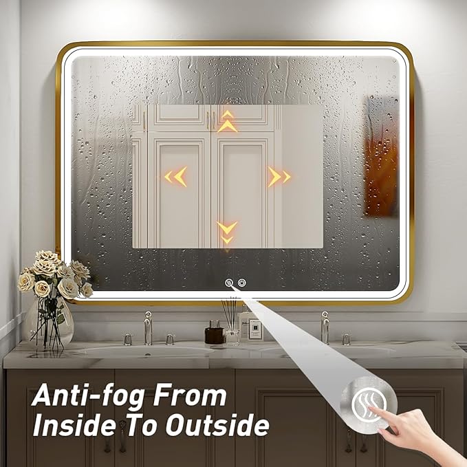40x30 Inch LED Bathroom Mirror