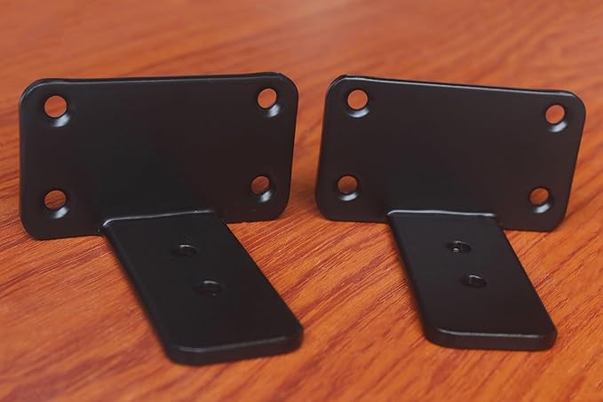 12 Pack - 3 inch Black Hidden L Shelf Bracket Iron Floating Shelf Brackets