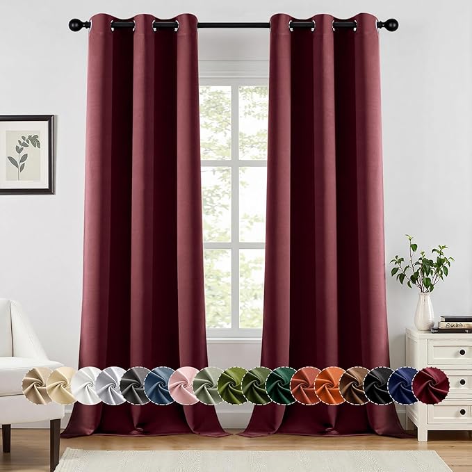 MIULEE Blackout Curtains for Bedroom Living Room 2 Panels, Thermal Insulated