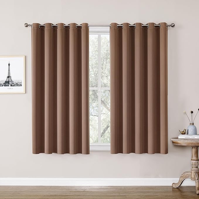 ChrisDowa Blackout Curtains 70 inches Wide