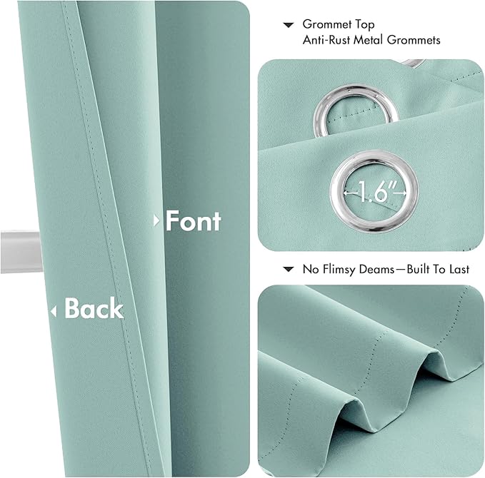 MIULEE Blackout Curtains for Bedroom Living Room 2 Panels, Thermal Insulated