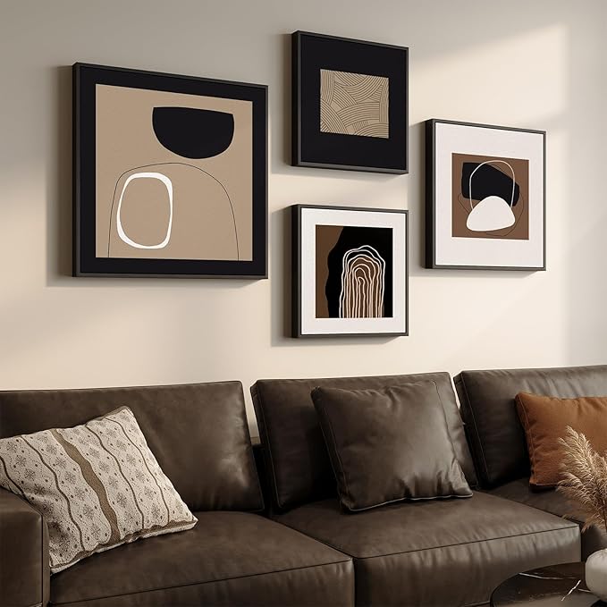 Framed Neutral Abstract Wall Art