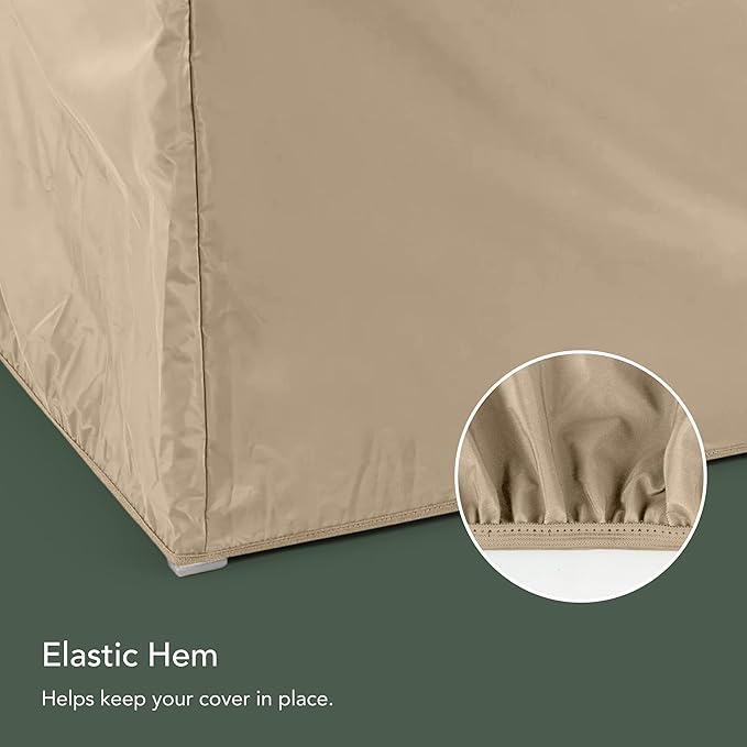 Covermates Classic Grill Cover - All-Weather Heavy Duty Outdoor BBQ Cover with Water-Resistant 12-Gauge Vinyl, Mesh Vents, Protection for Large Outdoor Grills, 70 Inch, Classic Tan