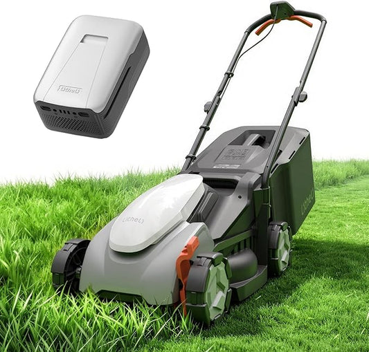 Litheli 14 Inch Cordless Lawn Mower, 5 Heights Adjustment, U20 Series 20V Electric Lawn Mowers for Garden, Yard and Farm, Light-Weight with Brushless Motor, 5.0Ah Portable Battery Included