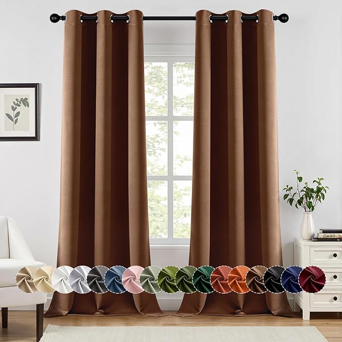 MIULEE Blackout Curtains for Bedroom Living Room 2 Panels, Thermal Insulated