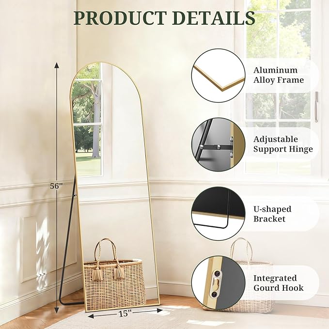 Mirror Full Length 56"x15" Full Body Floor Mirror