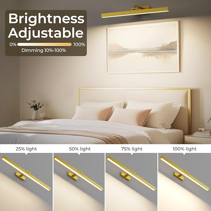 Afyuol Picture Lights for Wall, Battery Operated Picture Light 24in Gallery