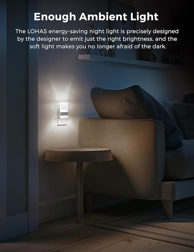 L LOHAS LED Night Light, Night Lights Plug Into Wall, Decorative Nightlight