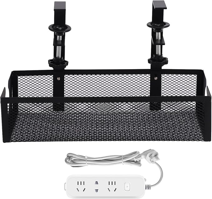 Under Desk Cable Management Tray | Carbon Steel Wire Organizer,Cord Management Under Desk | for Family Friends Students Adults Men Women Home Indoor Office Study Kitchen