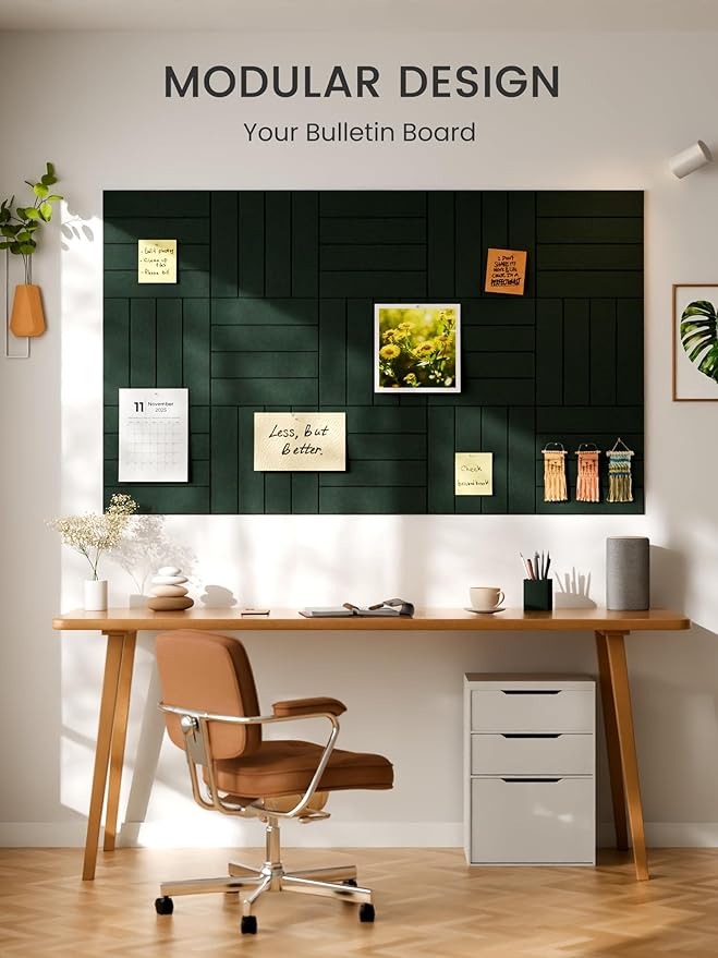 Bumusty Large Cork Board Alternative-36 x 24" Felt Bulletin Board Tiles