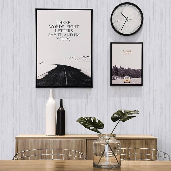 White Grasscloth Peel and Stick Wallpaper Texture Contact Paper A Set of 15.7"