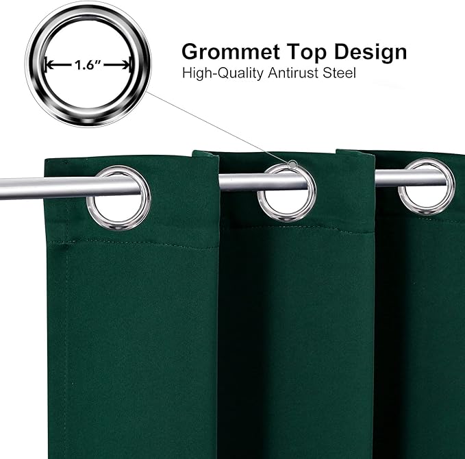 ChrisDowa Blackout Curtains 102 Inches Long 2 Panels Set