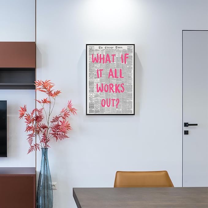 Liyark Retro Trendy Newspaper Canvas Wall Art