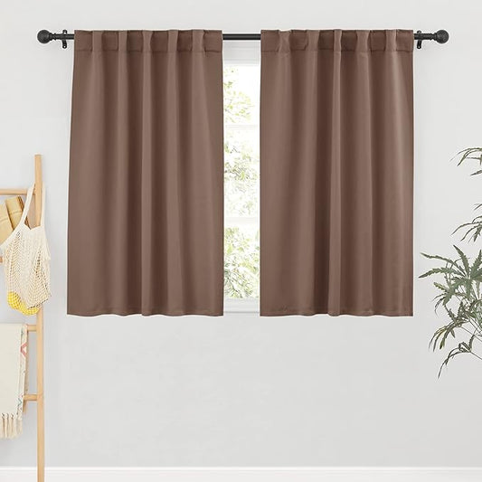 RYB HOME Small Window Curtains Blackout, Privacy Thermal Insulating Drapes