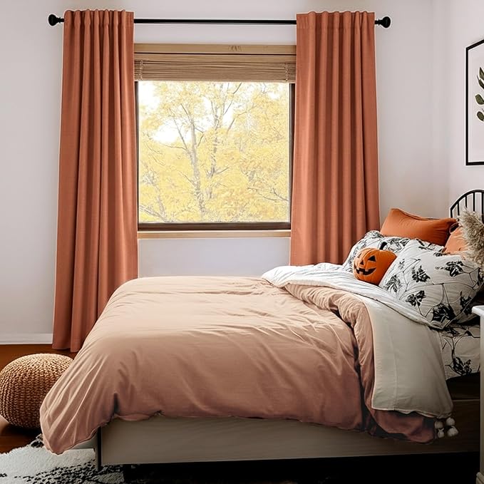 100% Blackout Shield Linen Blackout Curtains