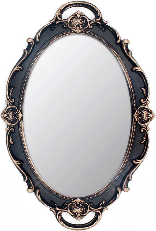 Eaoundm 14.5 x 10 inchs Smallest Oval Antique Decorative Wall Mirror Vintage